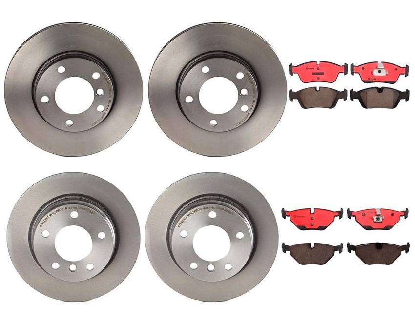 Brembo Brake Pads and Rotors Kit Front and Rear (286mm/280mm